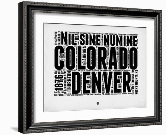 Denver Word Cloud 2-NaxArt-Framed Art Print