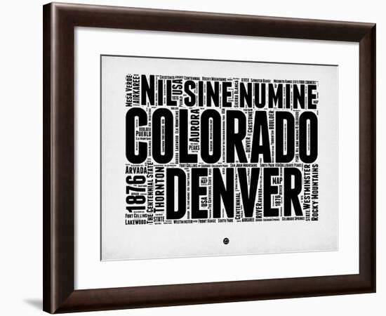 Denver Word Cloud 2-NaxArt-Framed Art Print