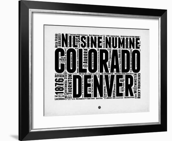 Denver Word Cloud 2-NaxArt-Framed Art Print