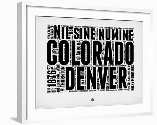 Denver Word Cloud 2-NaxArt-Framed Art Print