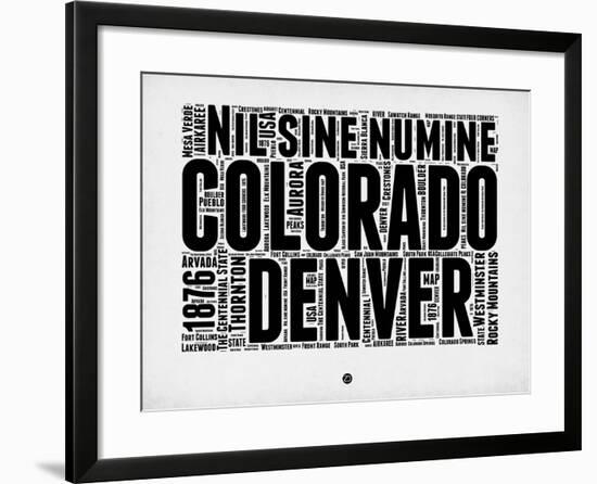 Denver Word Cloud 2-NaxArt-Framed Art Print