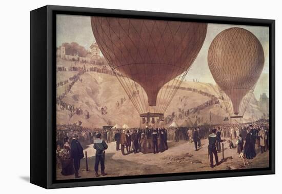 Départ de Gambetta pour Tours sur l'Armand-Barbès, le 7 octobre 1870, à Montmartre-Jules Didier-Framed Premier Image Canvas