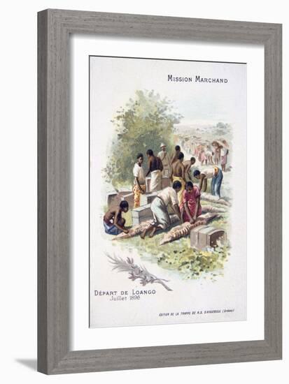 Departure from Loango, July 1896-null-Framed Giclee Print