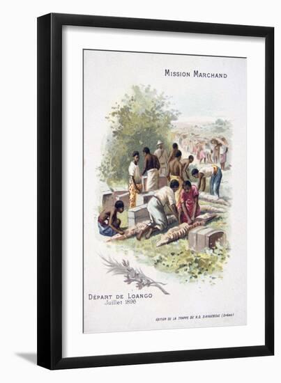 Departure from Loango, July 1896-null-Framed Giclee Print