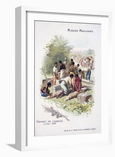 Departure from Loango, July 1896-null-Framed Giclee Print