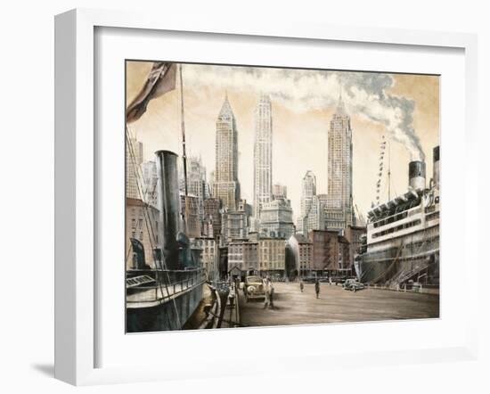 Departure, New York-Matthew Daniels-Framed Art Print