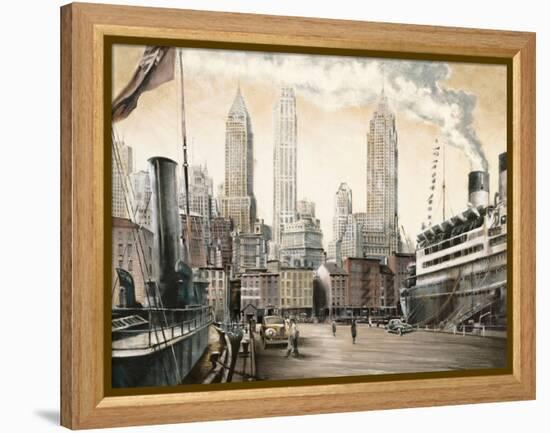 Departure, New York-Matthew Daniels-Framed Stretched Canvas