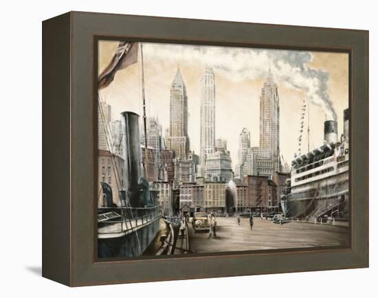Departure, New York-Matthew Daniels-Framed Stretched Canvas