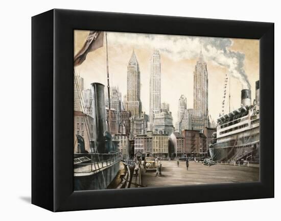 Departure, New York-Matthew Daniels-Framed Stretched Canvas