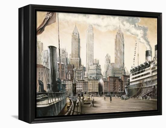 Departure, New York-Matthew Daniels-Framed Stretched Canvas