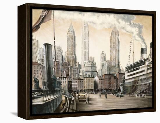 Departure, New York-Matthew Daniels-Framed Stretched Canvas