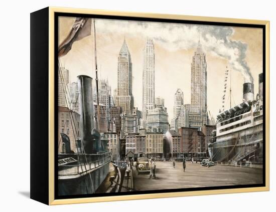 Departure, New York-Matthew Daniels-Framed Stretched Canvas