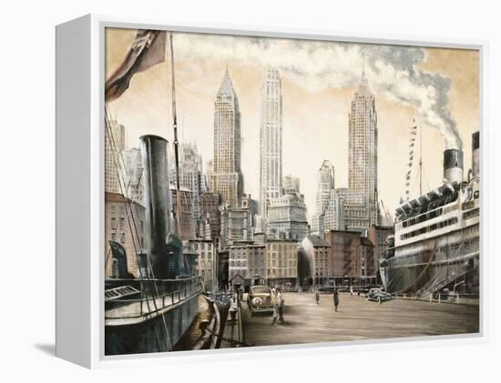 Departure, New York-Matthew Daniels-Framed Stretched Canvas