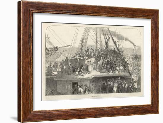 Departure of an Emigrant Ship from Liverpool for America-null-Framed Art Print