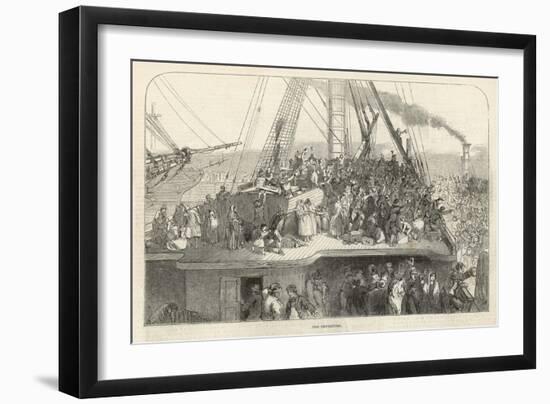Departure of an Emigrant Ship from Liverpool for America-null-Framed Art Print