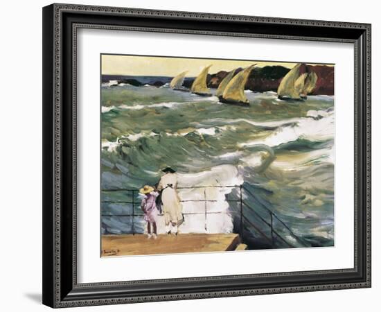 Departure of Boats-Joaquín Sorolla y Bastida-Framed Art Print