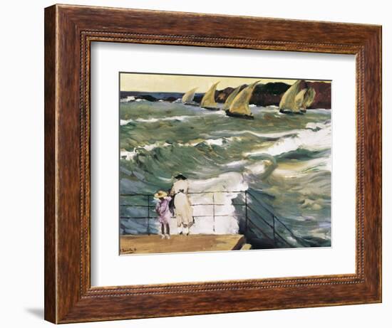 Departure of Boats-Joaquín Sorolla y Bastida-Framed Art Print