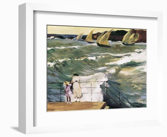 Departure of Boats-Joaquín Sorolla y Bastida-Framed Art Print