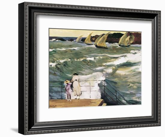 Departure of Boats-Joaquín Sorolla y Bastida-Framed Art Print