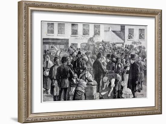 Departure of Irish Emigrants for the United States-null-Framed Giclee Print