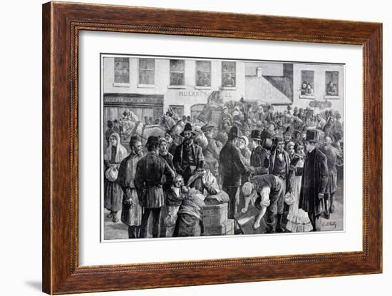 Departure of Irish Emigrants for the United States-null-Framed Giclee Print