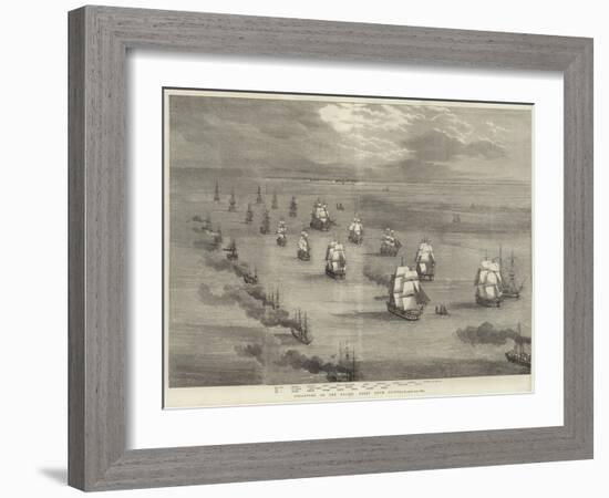 Departure of the Baltic Fleet from Spithead-null-Framed Giclee Print