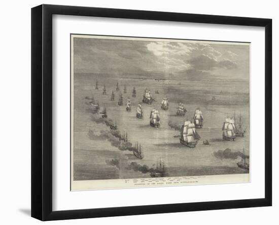 Departure of the Baltic Fleet from Spithead-null-Framed Giclee Print