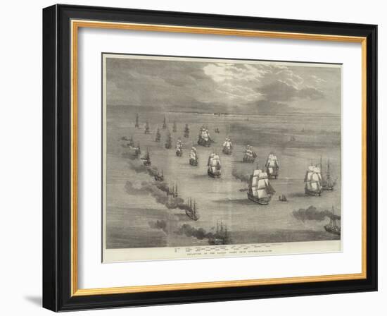 Departure of the Baltic Fleet from Spithead-null-Framed Giclee Print