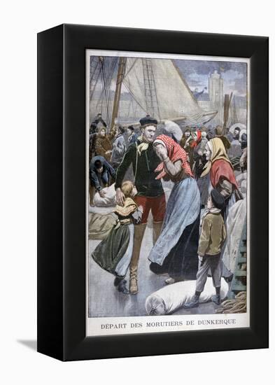 Departure of the Cod-Fishing Boats from Dunkirk, 1900-Oswaldo Tofani-Framed Premier Image Canvas