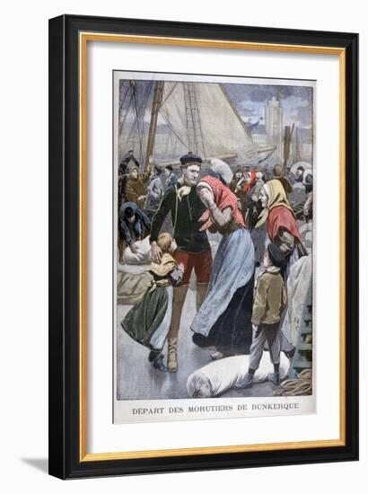 Departure of the Cod-Fishing Boats from Dunkirk, 1900-Oswaldo Tofani-Framed Giclee Print