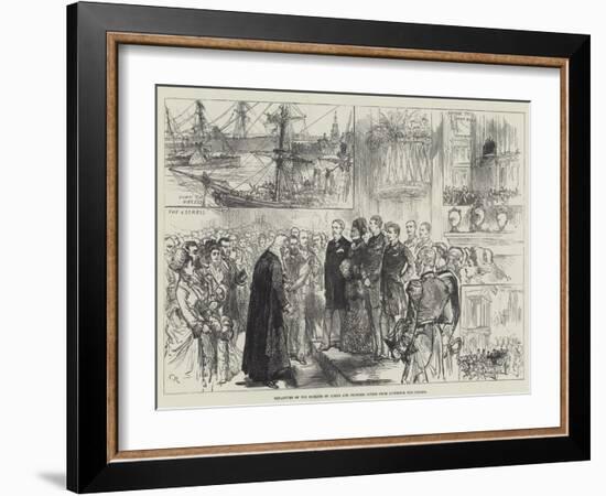 Departure of the Marquis of Lorne and Princess Louise from Liverpool for Canada-Charles Robinson-Framed Giclee Print