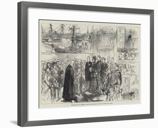 Departure of the Marquis of Lorne and Princess Louise from Liverpool for Canada-Charles Robinson-Framed Giclee Print