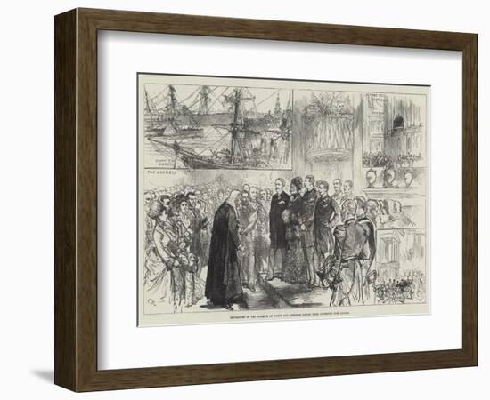 Departure of the Marquis of Lorne and Princess Louise from Liverpool for Canada-Charles Robinson-Framed Giclee Print