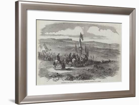 Departure of the Naval Brigade for the Fleet, 10 September-null-Framed Giclee Print