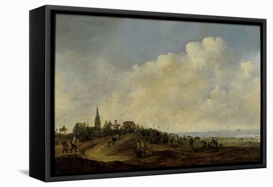 Departure of William II for England from the Beach at Scheveningen, 1641-Maerten Fransz van der Hulst-Framed Premier Image Canvas