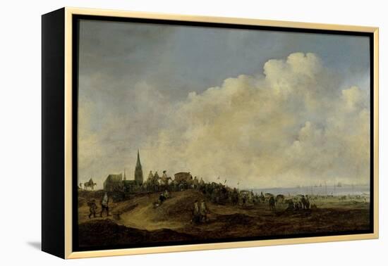 Departure of William II for England from the Beach at Scheveningen, 1641-Maerten Fransz van der Hulst-Framed Premier Image Canvas