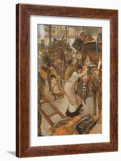 Departure Platform, Victoria Station, C.1881-82-James Tissot-Framed Giclee Print