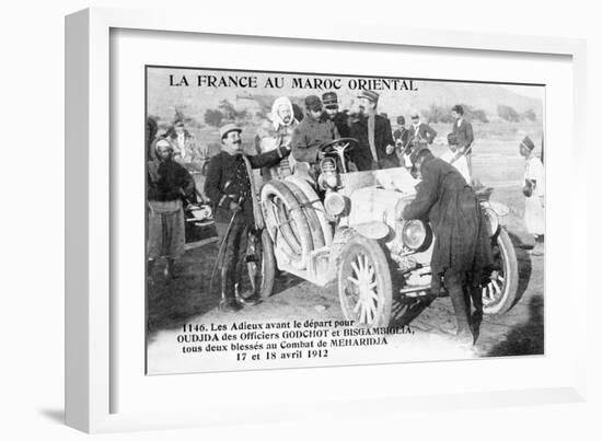 Departure to Oudjda Officers Wounded ...-null-Framed Giclee Print