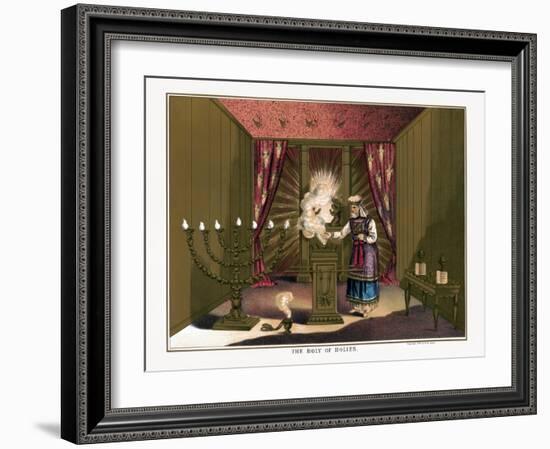 Depiction of a Jewish High Priest with the Holy of Holies in the background.-Stocktrek Images-Framed Art Print