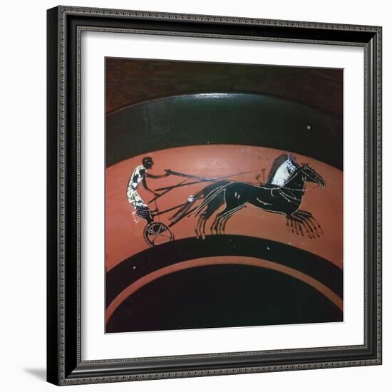 Depiction of chariot-racing on an Attic kylix, 6th century BC. Artist: Unknown-Unknown-Framed Giclee Print