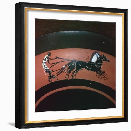 Depiction of chariot-racing on an Attic kylix, 6th century BC. Artist: Unknown-Unknown-Framed Giclee Print