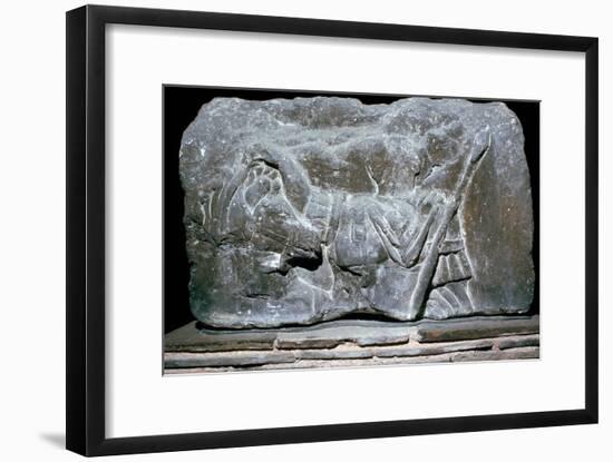 Depiction of Pollux with a horse, 1st century. Artist: Unknown-Unknown-Framed Giclee Print