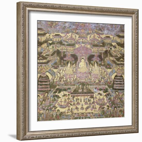 Depiction of Spiritual and Material Worlds-Japanese School-Framed Giclee Print