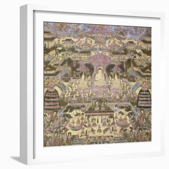 Depiction of Spiritual and Material Worlds-Japanese School-Framed Giclee Print