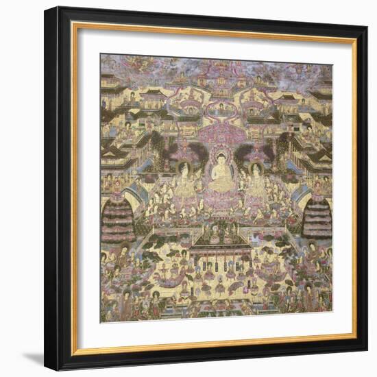 Depiction of Spiritual and Material Worlds-Japanese School-Framed Giclee Print