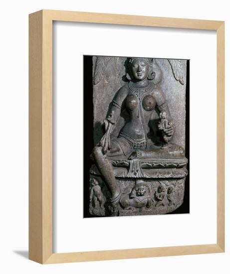 Depiction of the Jain mother-goddess Ambika, 11th century. Artist: Unknown-Unknown-Framed Giclee Print