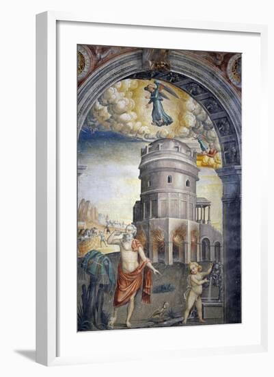 Depiction of the Sign of Virgo with a Man Drinking-null-Framed Giclee Print