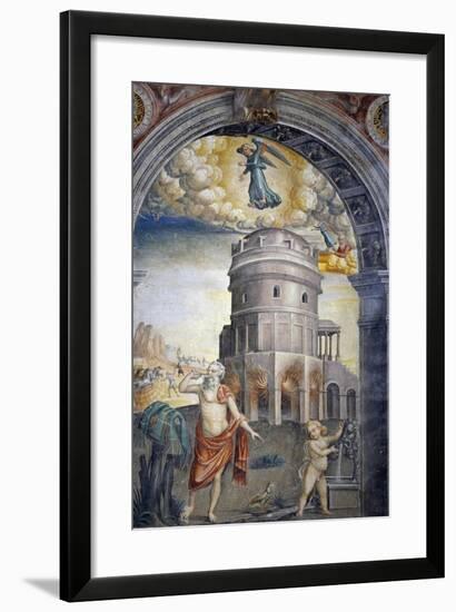 Depiction of the Sign of Virgo with a Man Drinking-null-Framed Giclee Print