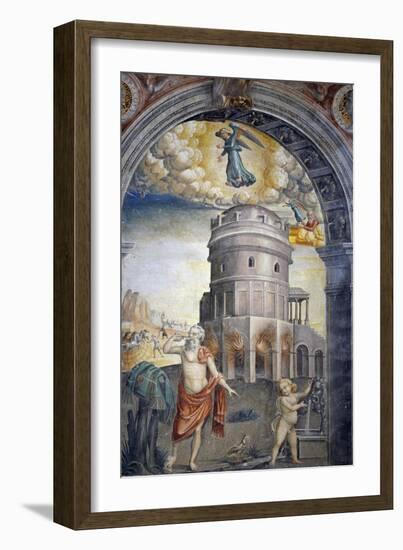 Depiction of the Sign of Virgo with a Man Drinking-null-Framed Giclee Print