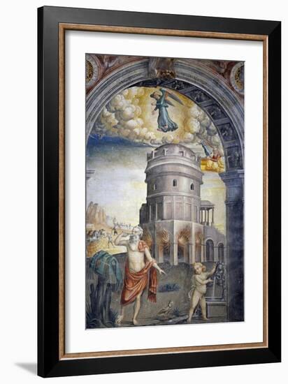 Depiction of the Sign of Virgo with a Man Drinking-null-Framed Giclee Print